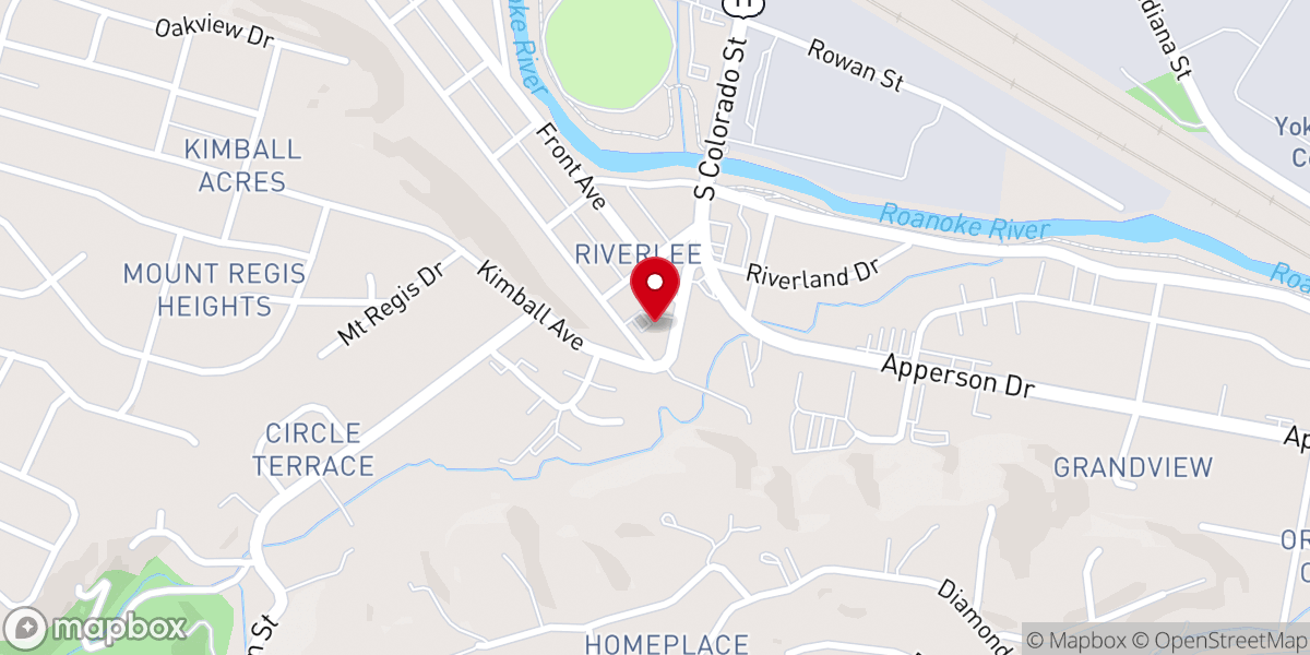 Map showing location of Bethel Baptist Church