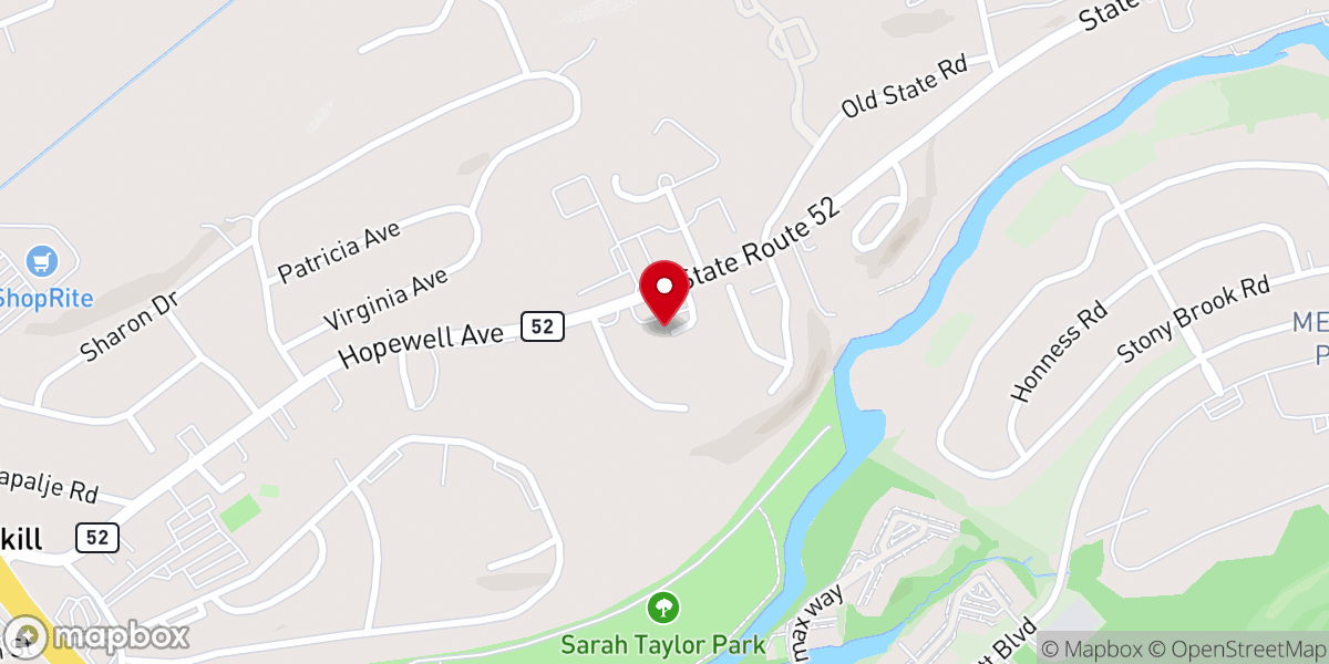 Map showing location of Our Savior Lutheran Church