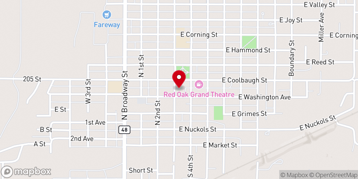 Map showing location of First Baptist Church