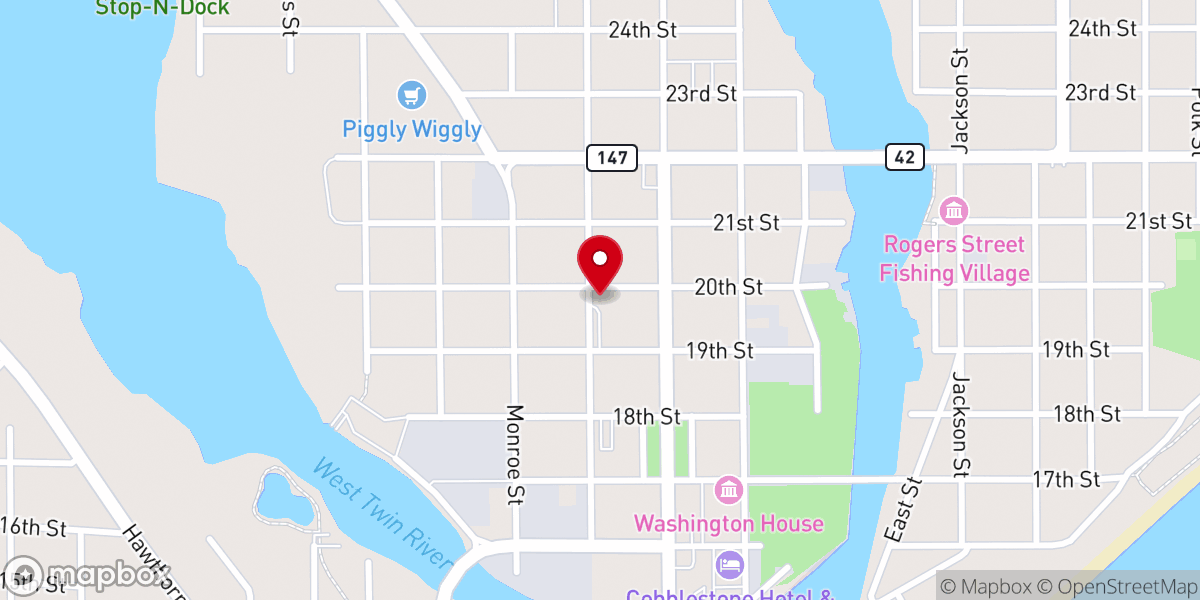 Map showing location of Calvary Lutheran Church ELCA