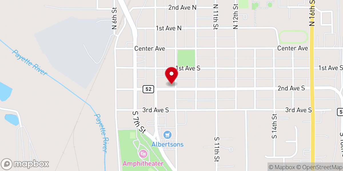Map showing location of Church of Christ