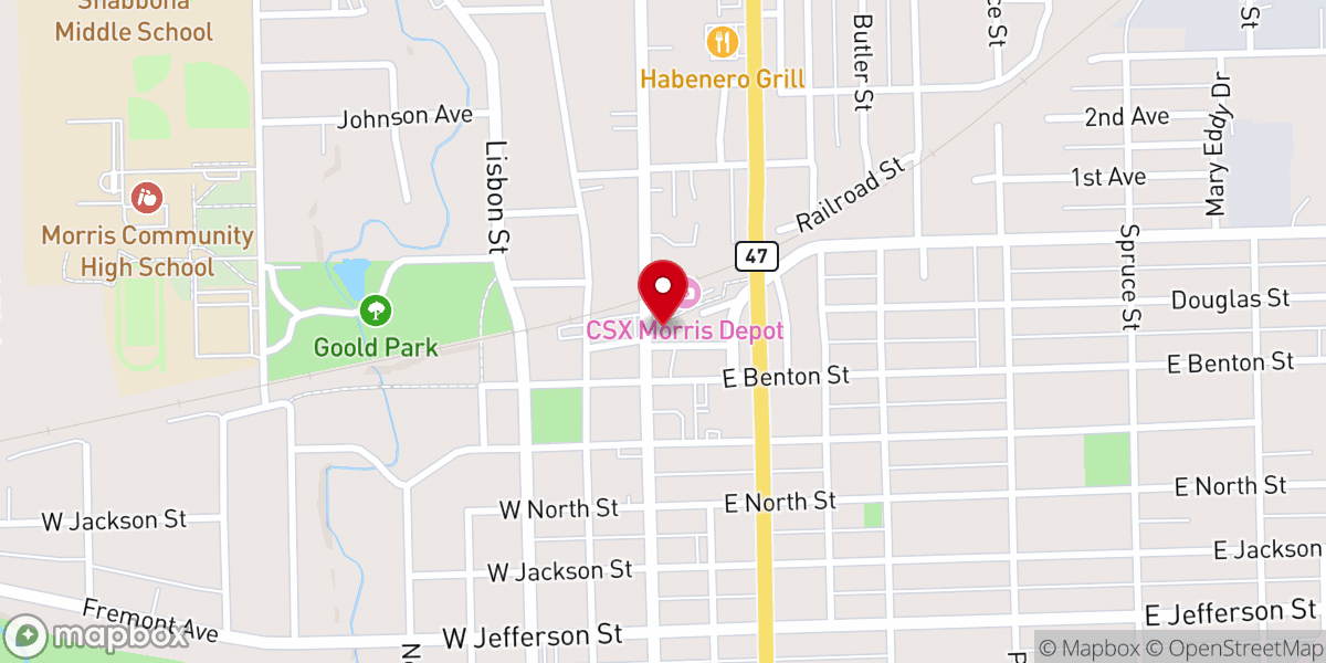 Map showing location of Carson Tap House