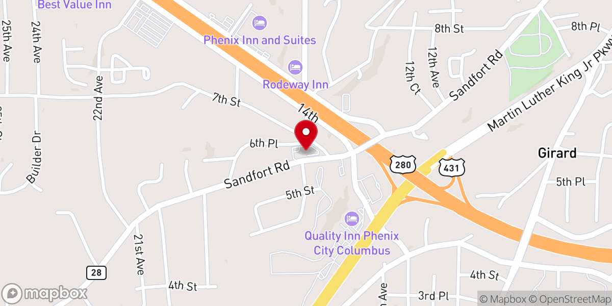 Map showing location of First United Methodist Church