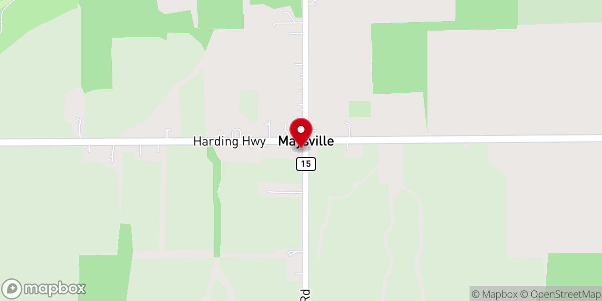 Map showing location of Auglaize United Baptist Church