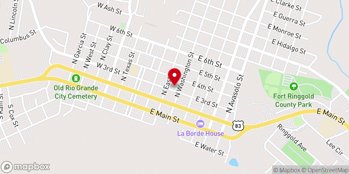 Map showing location of Rio First Methodist Church