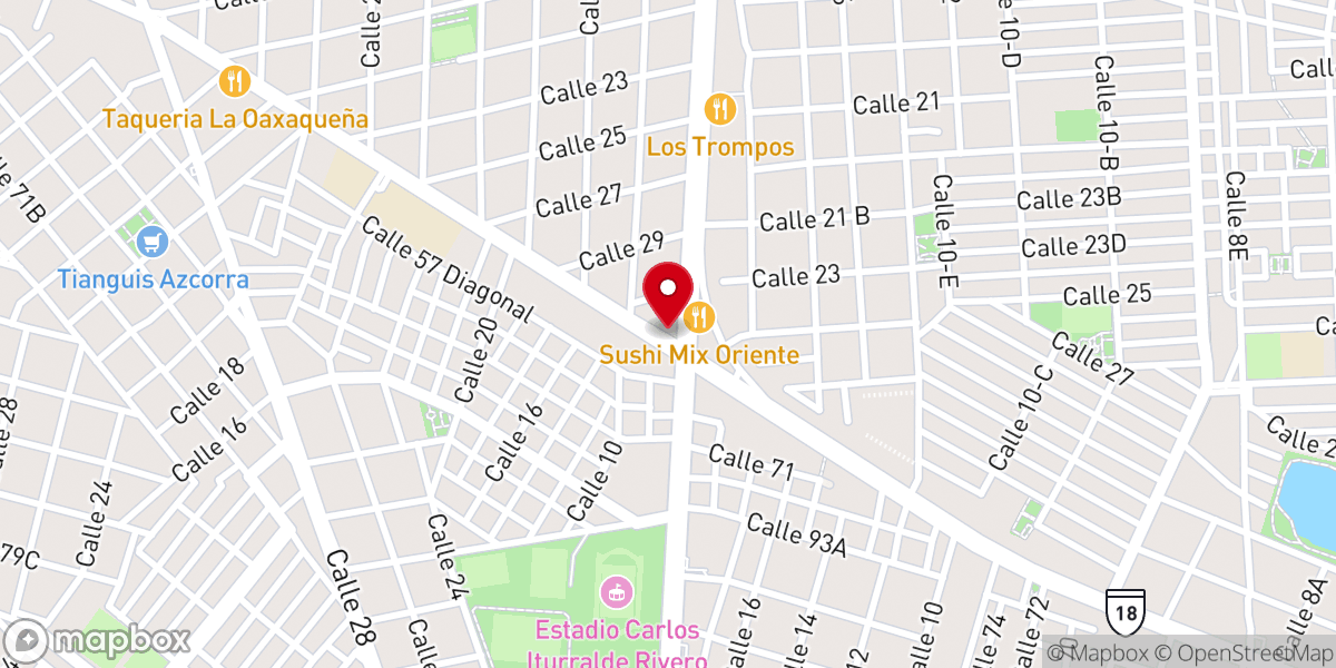 Map showing location of IGLESIA LA PEÑA DE HOREB A.R.