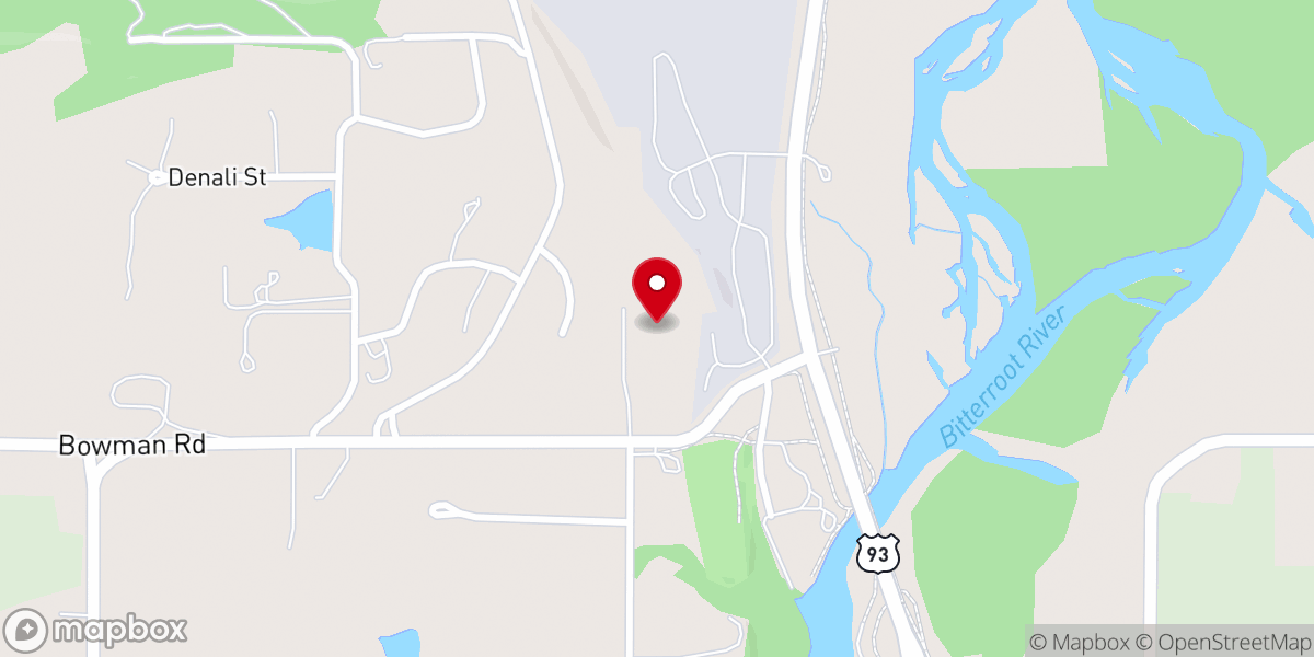 Map showing location of Big Sky Christian Center