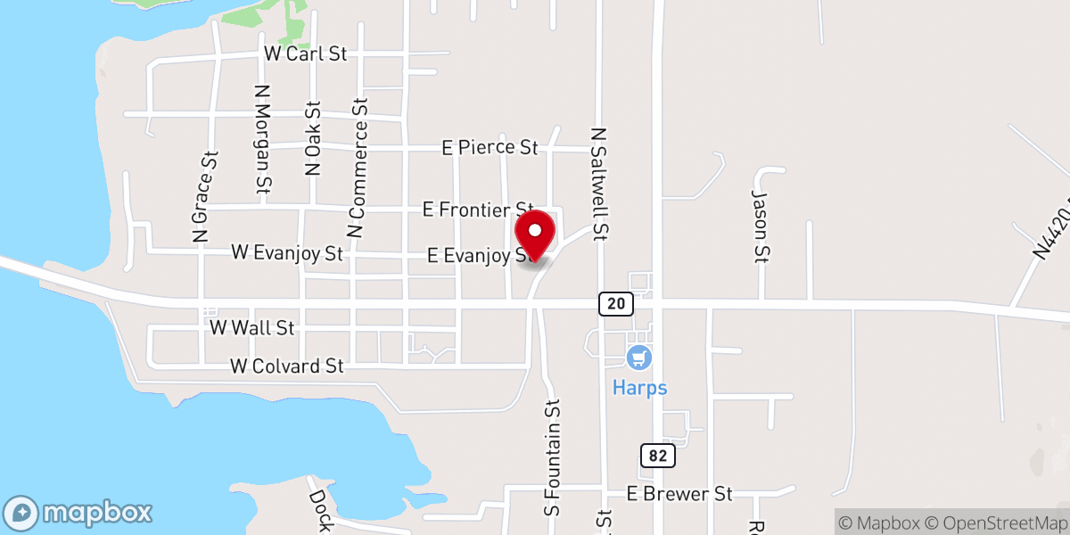 Map showing location of Salina Assembly of God Church