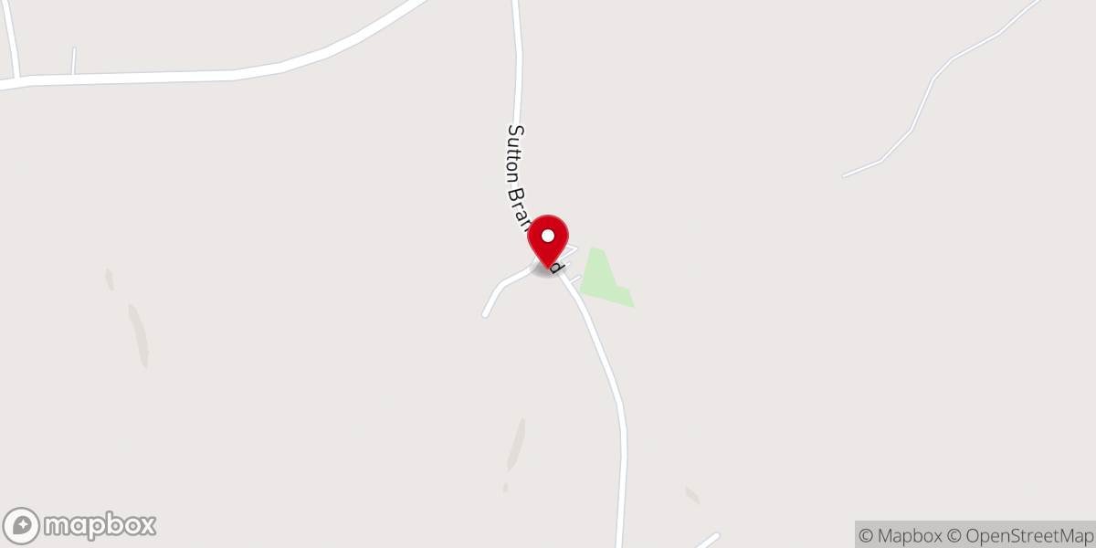 Map showing location of Sutton Branch Baptist Church