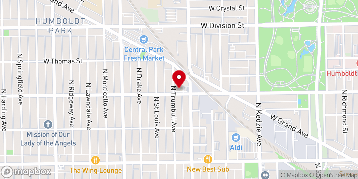 Map showing location of Union Park Congregation