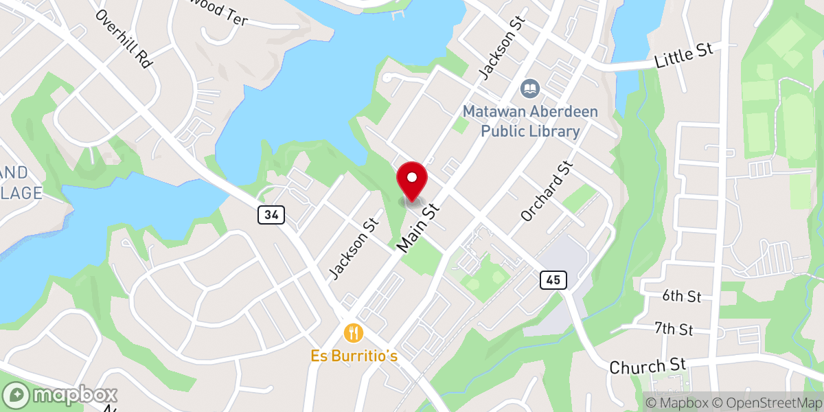Map showing location of First Baptist Church