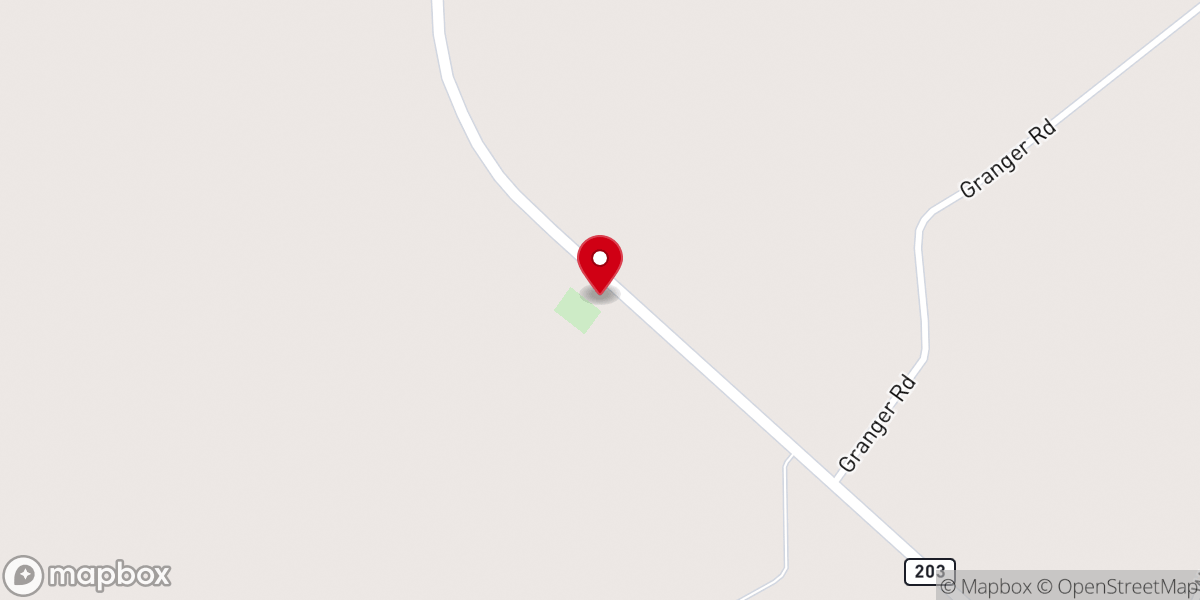 Map showing location of Shady Grove Baptist Church