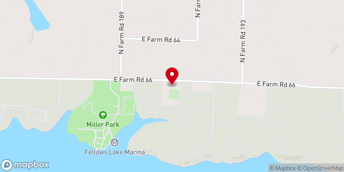 Map showing location of Liberty Baptist Church