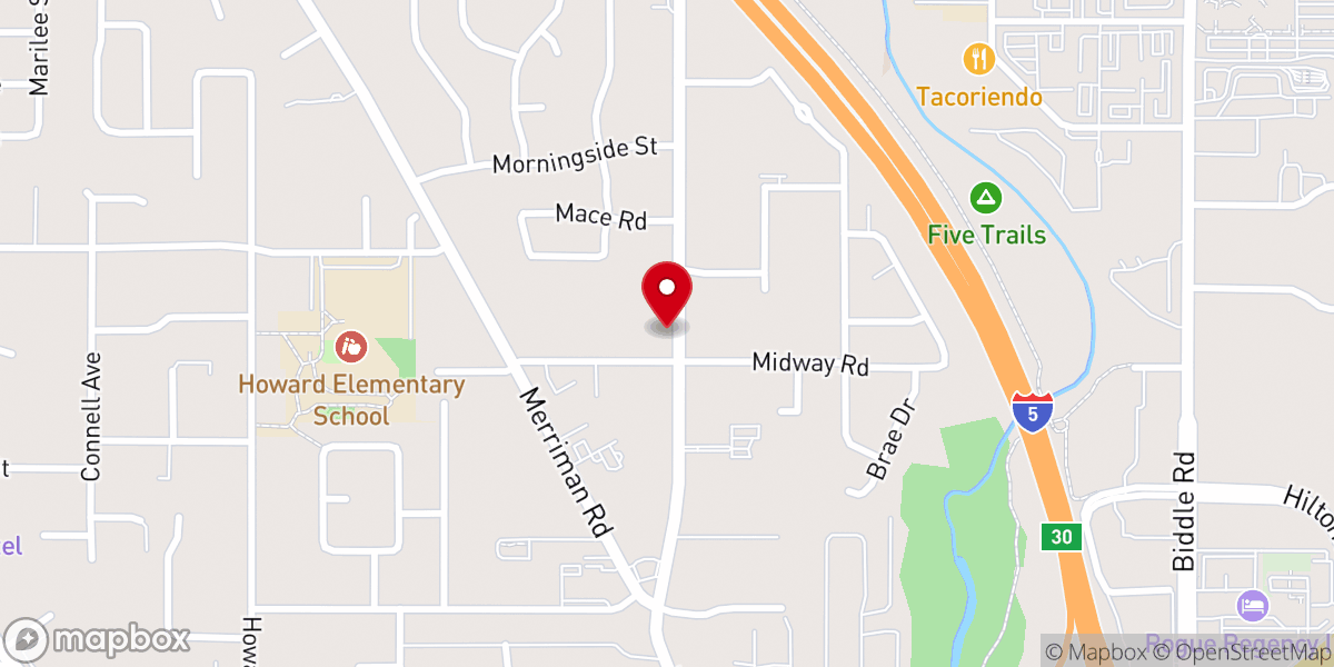 Map showing location of Joy Church Medford