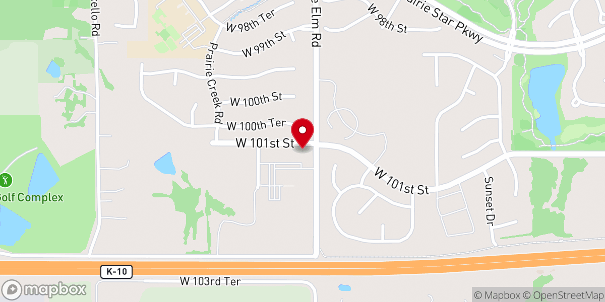 Map showing location of Lenexa Stake Center
