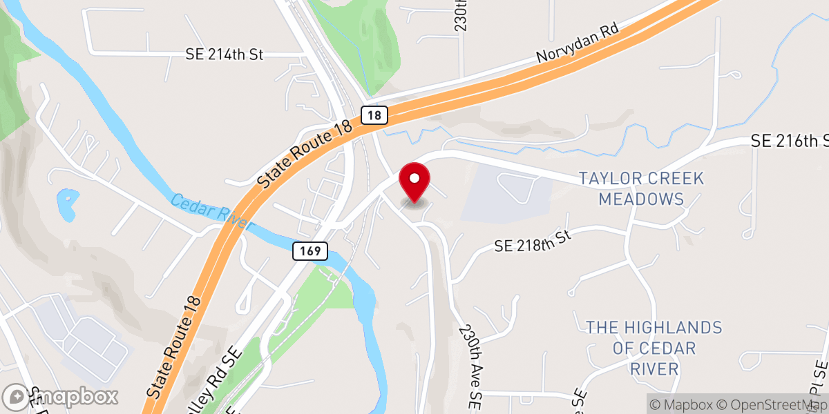 Map showing location of Vine Maple Place