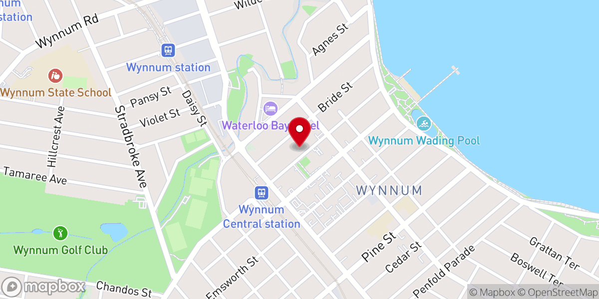Map showing location of St Peter's Anglican Church