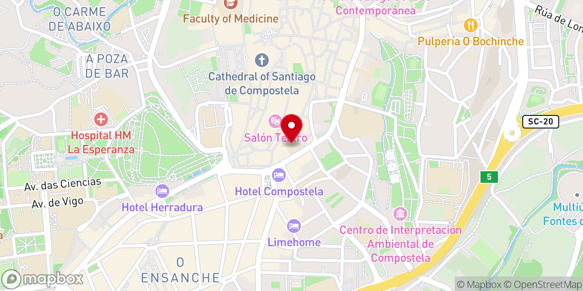 Map showing location of escudo del Arzobispo Sanclemente y Torquemada