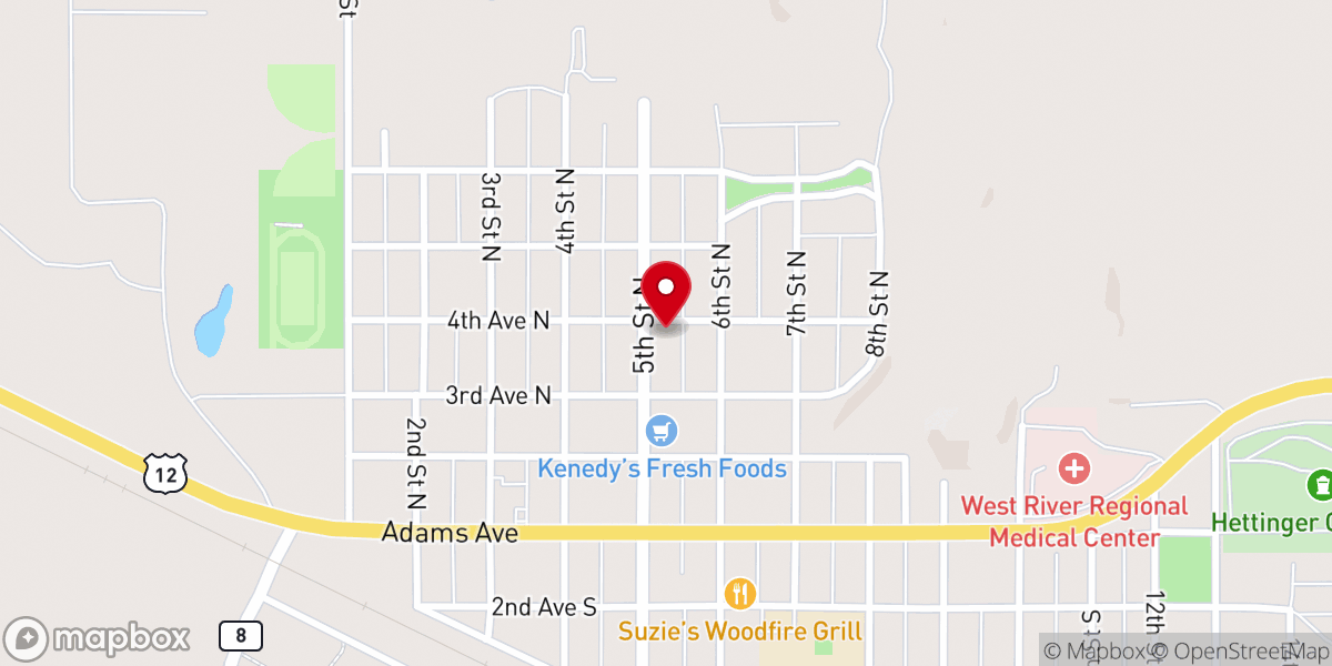 Map showing location of Grace Evangelical Free Church