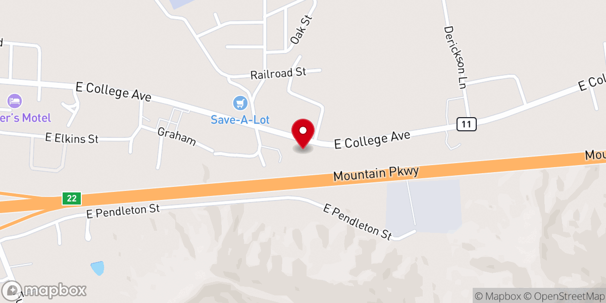 Map showing location of Church of God of Prophecy