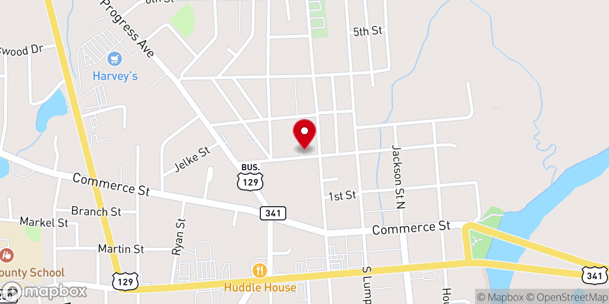 Map showing location of St. Thomas A.M.E. Church