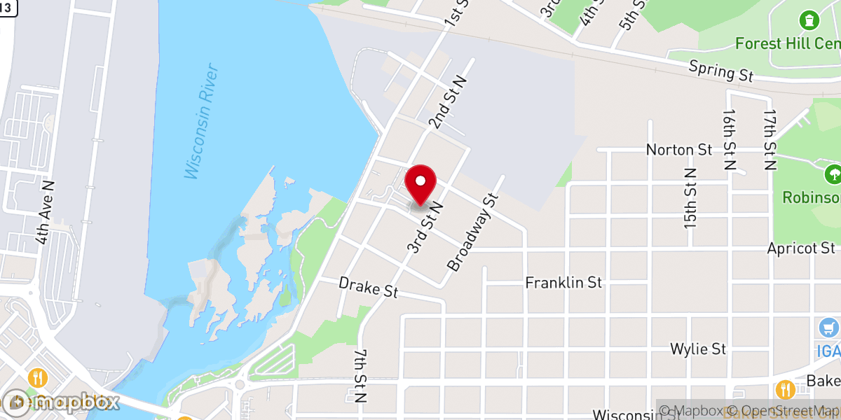 Map showing location of Marian Center For Peace