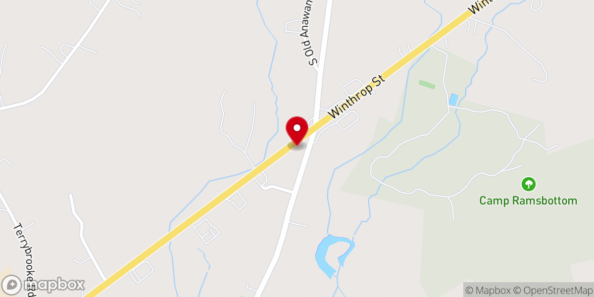 Map showing location of Eastern Star Lodge