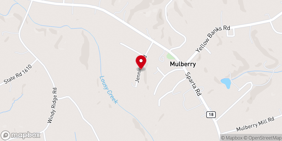 Map showing location of Old path Holiness Church