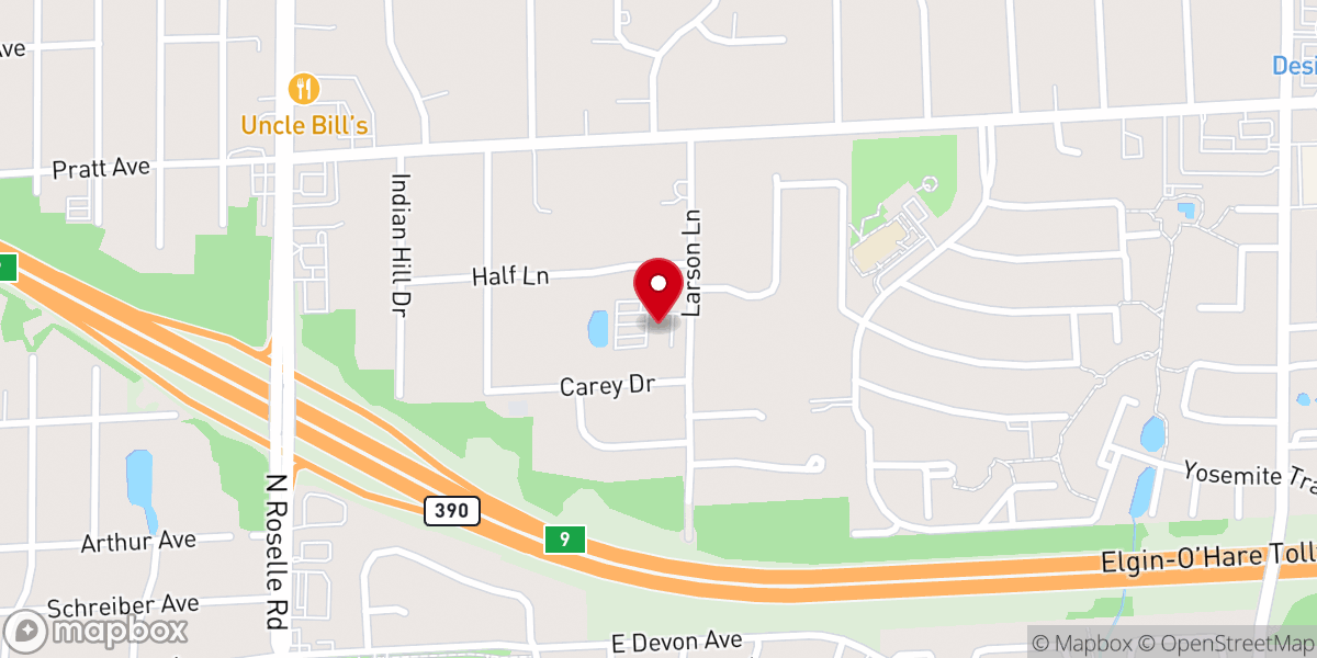 Map showing location of St. Mary Assyrian Church of the East