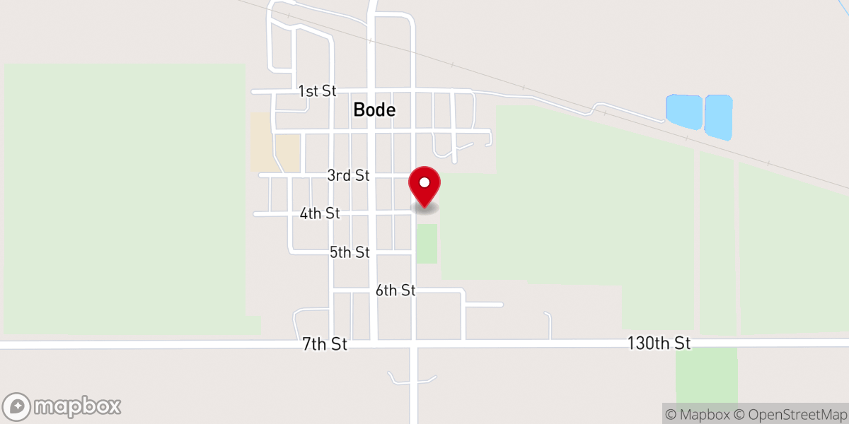 Map showing location of St Olaf Lutheran Church