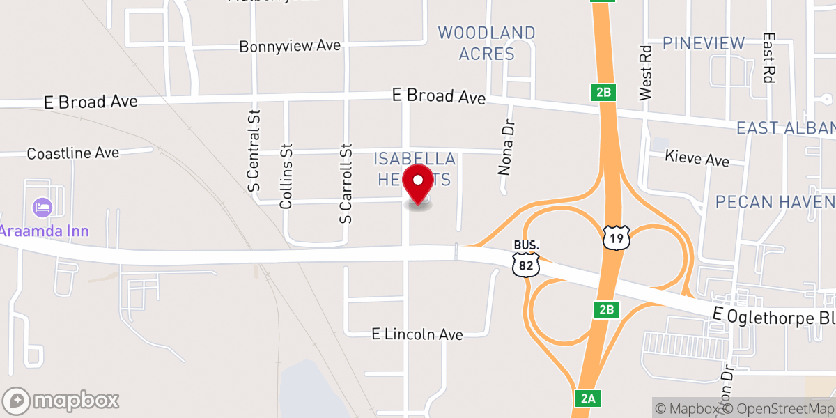 Map showing location of Artesian Christian Center