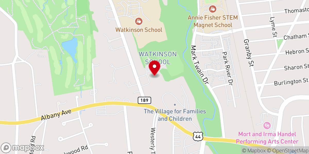 Map showing location of Unitarian Society of Hartford