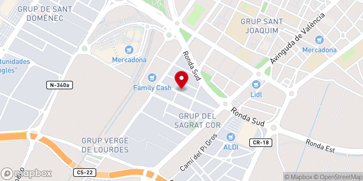 Map showing location of Iglesia de Dios Ministerial de Jesucristo Internacional - IDMJI - CGMJI -- ES - CASTELLON