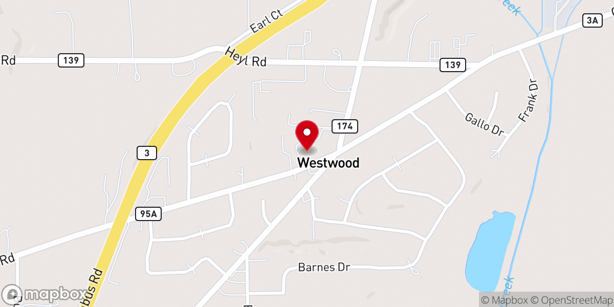 Map showing location of New Hope Church