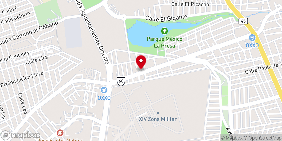 Map showing location of Parroquia de Nuestra Señora del Tepeyac