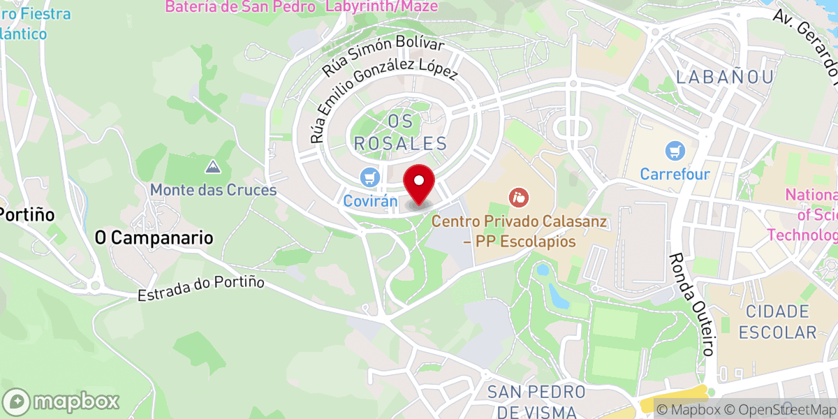 Map showing location of Centro Cristiano El Camino