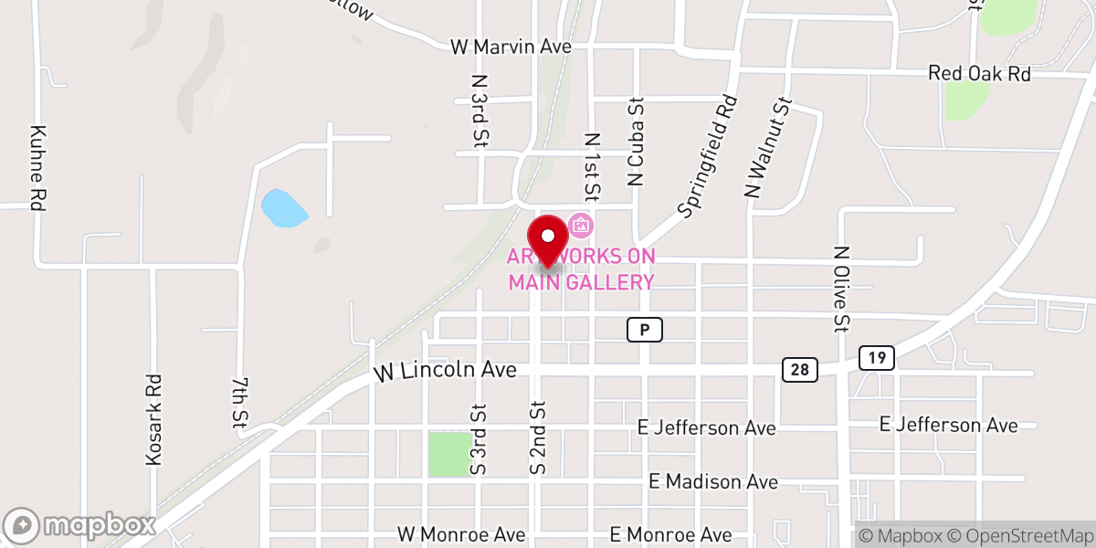 Map showing location of St Peter's United Church of Christ - Owensville