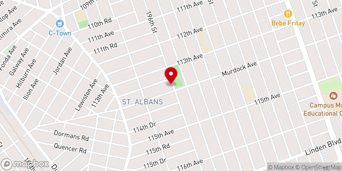 Map showing location of Mount Calvary Church of God in Christ - Food Distribution Center