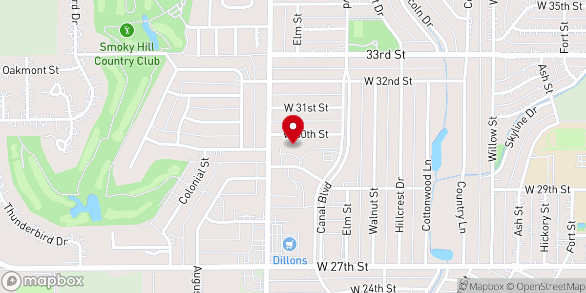 Map showing location of First Presbyterian Church