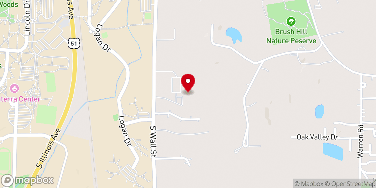 Map showing location of Vine Church