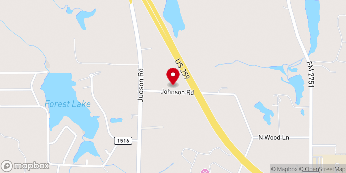 Map showing location of Judson Community Baptist Church