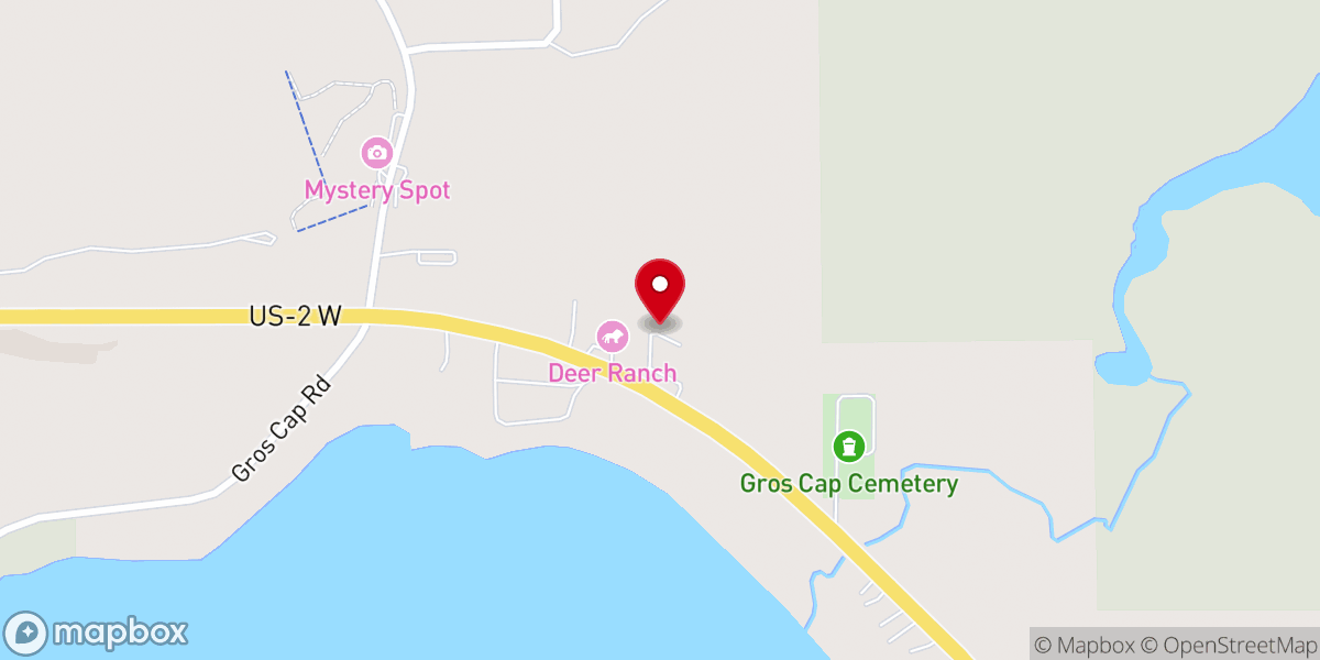 Map showing location of Weddings Up North