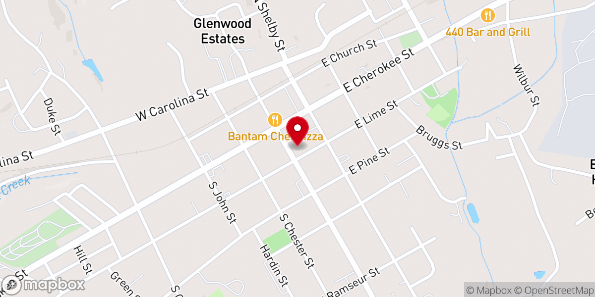 Map showing location of St John's United Methodist Church