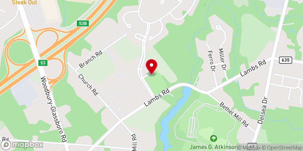 Map showing location of Lamb's Church Field