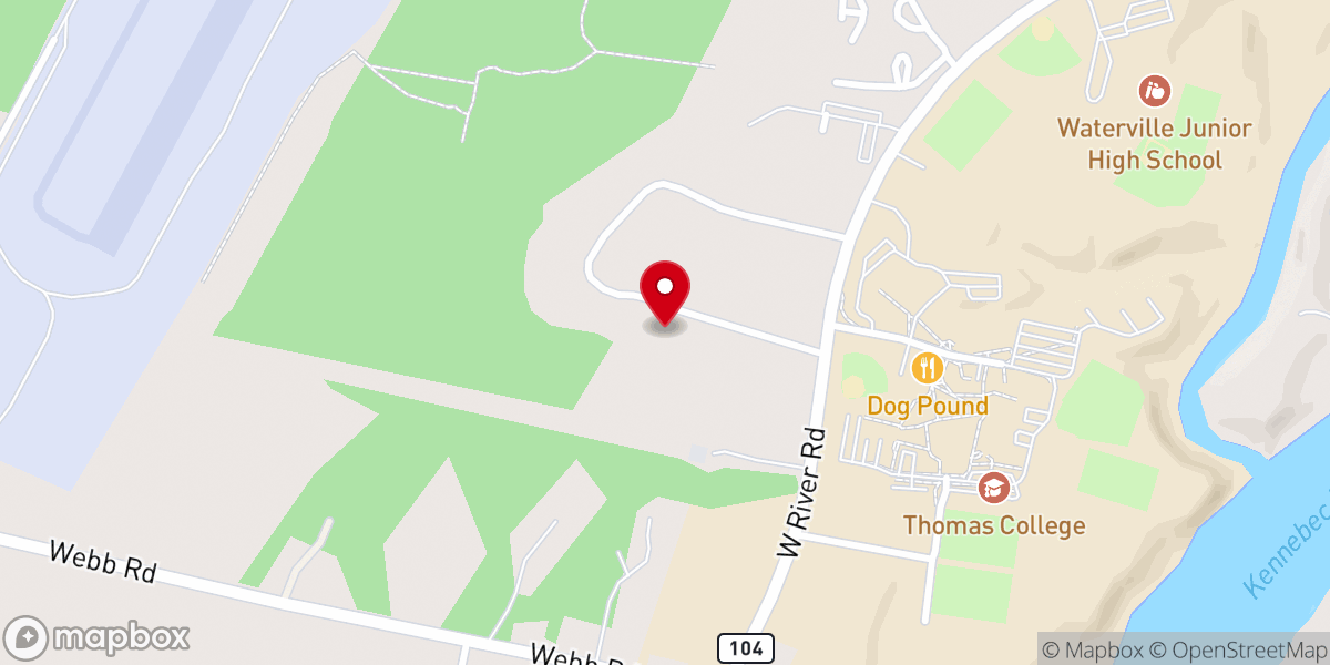 Map showing location of Orchard Park Apartments