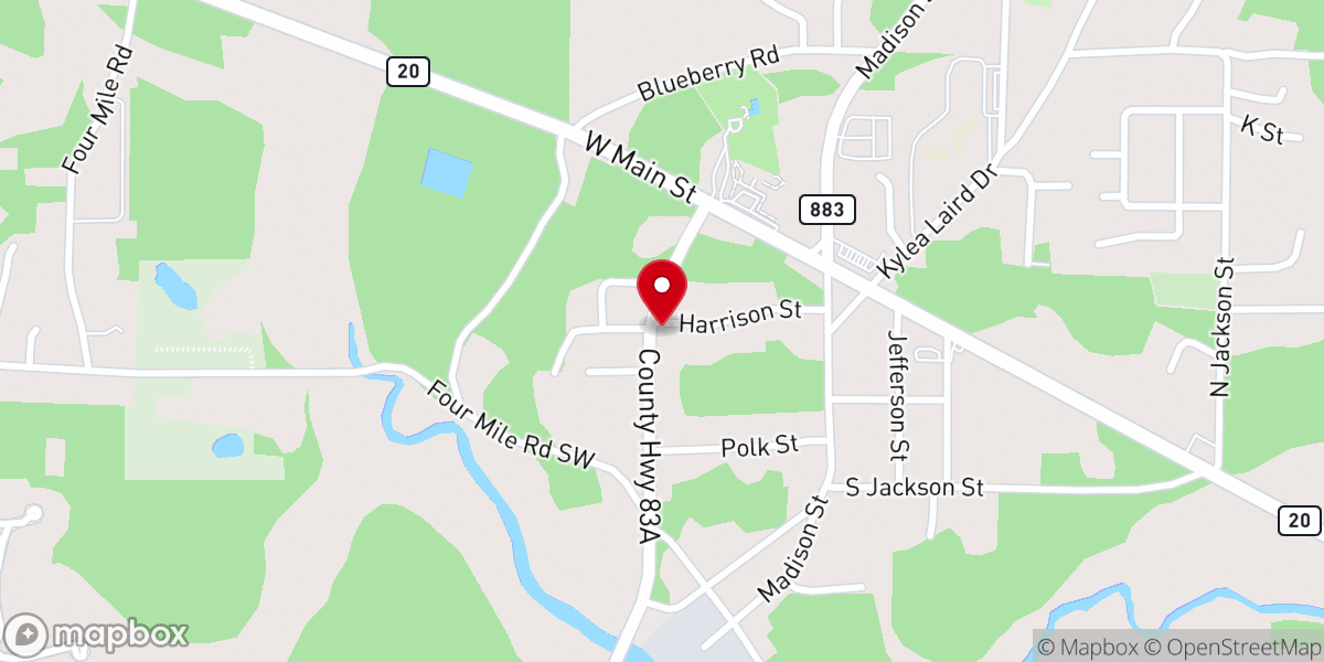 Map showing location of Freeport United Methodist