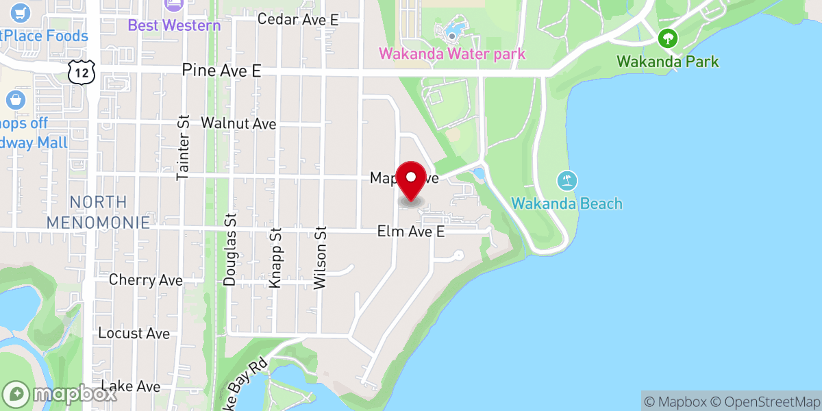 Map showing location of Christ Lutheran Church