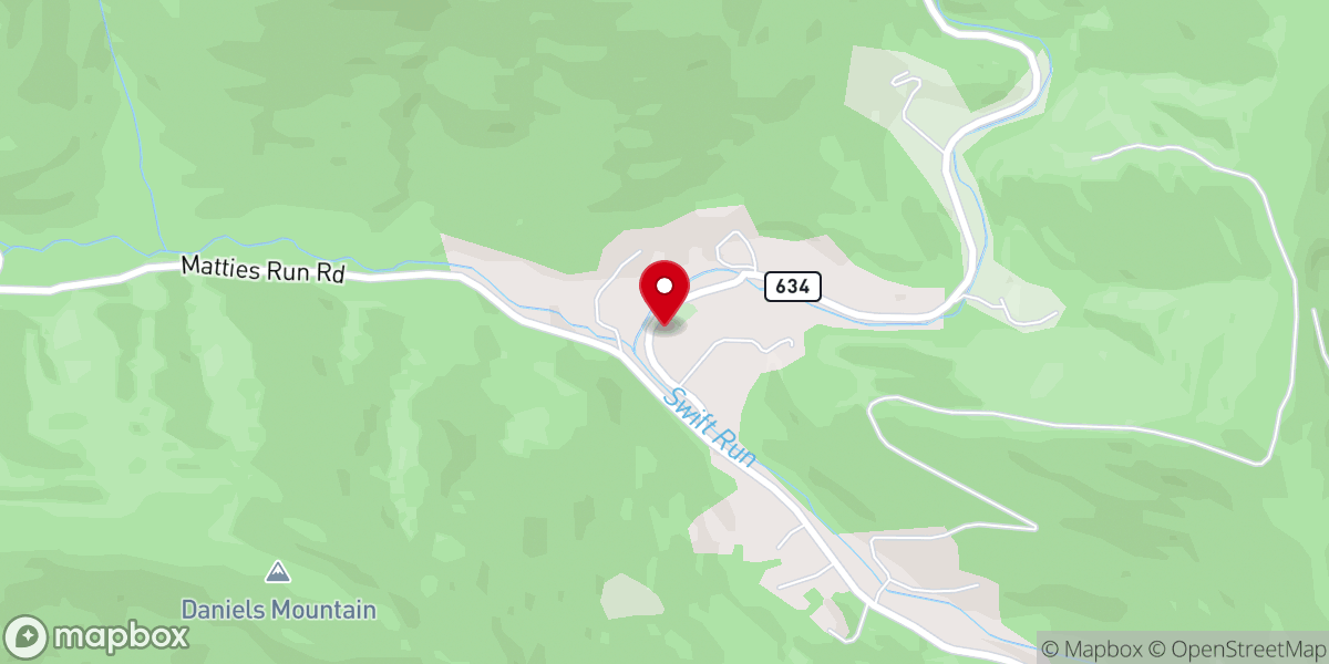 Map showing location of Mount Hermon Mennonite Church