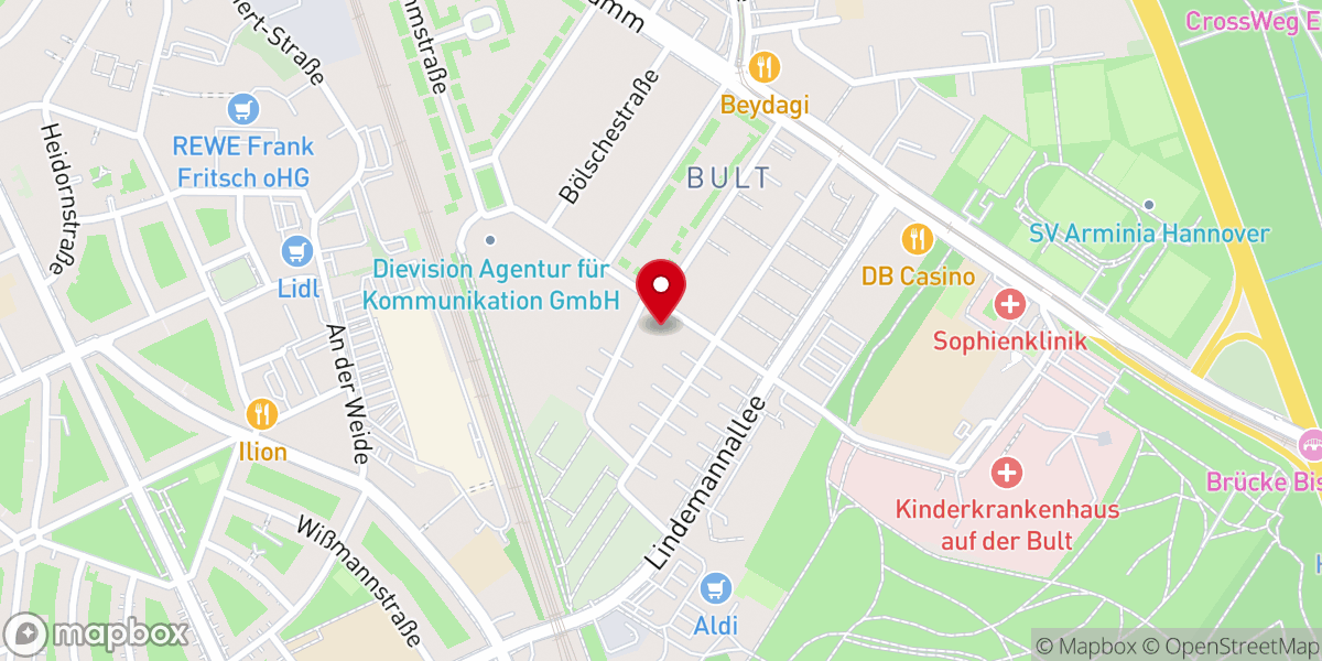 Map showing location of Melanchthonkirche