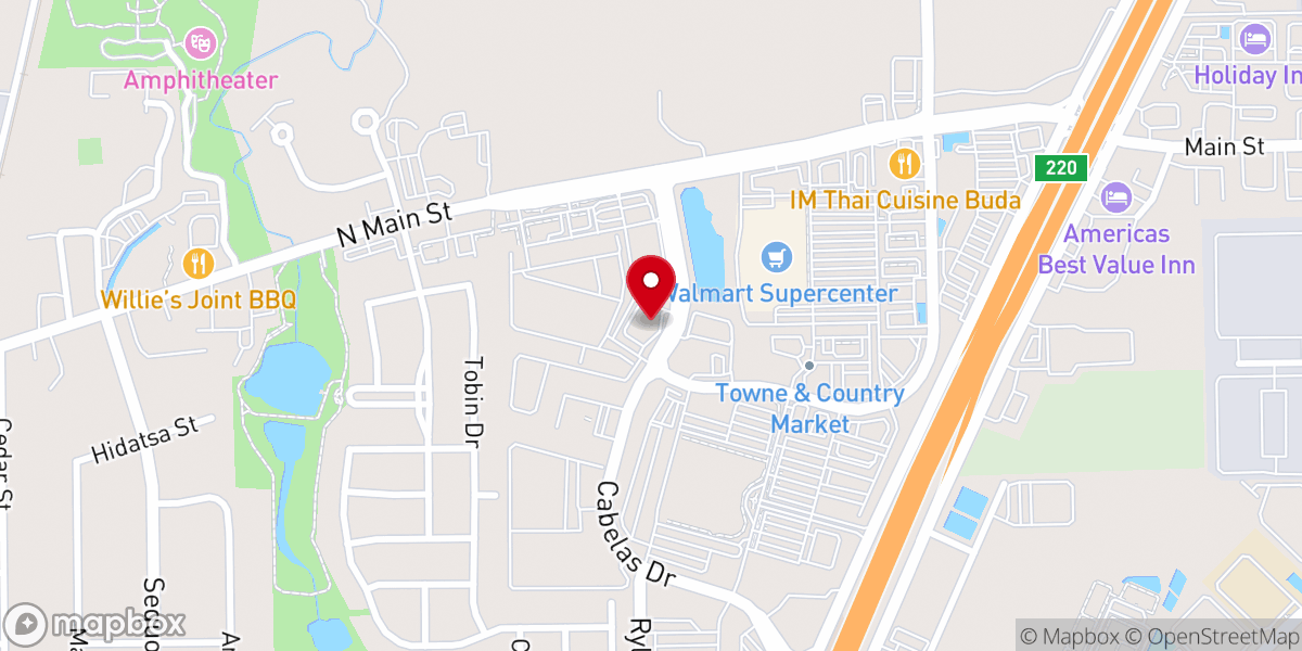 Map showing location of Fairfield by Marriott Inn & Suites Austin Buda